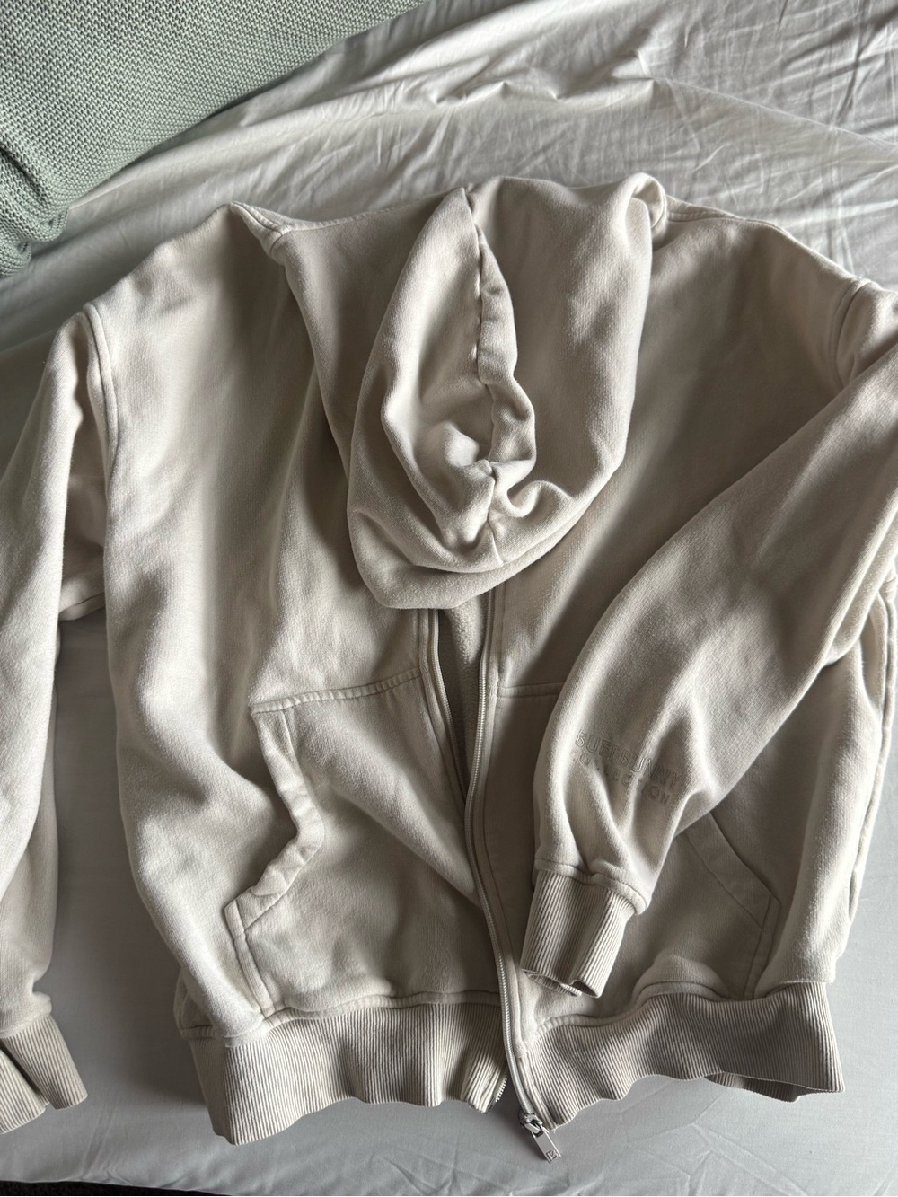 BuffBunny Threads Zip Hoodie in Bone